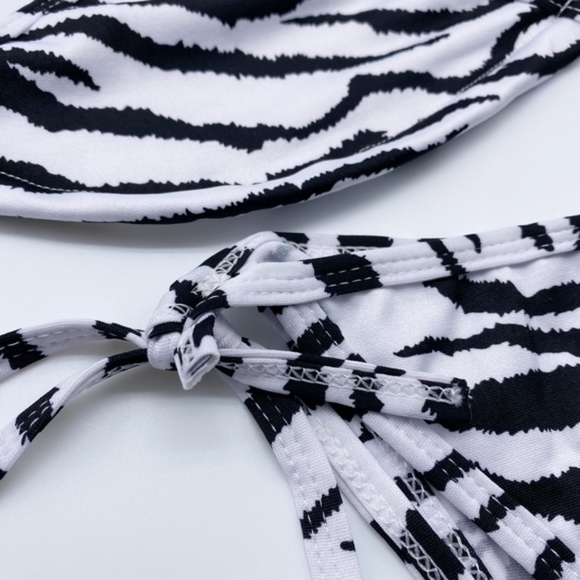 Lot of 3 Classic String Bikinis Zebra Animal - Picture 5 of 10